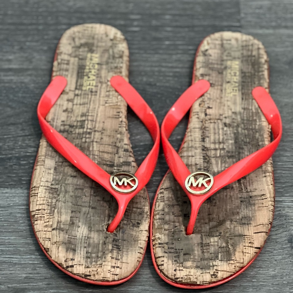 Michael Kors Orange Flip Flops
